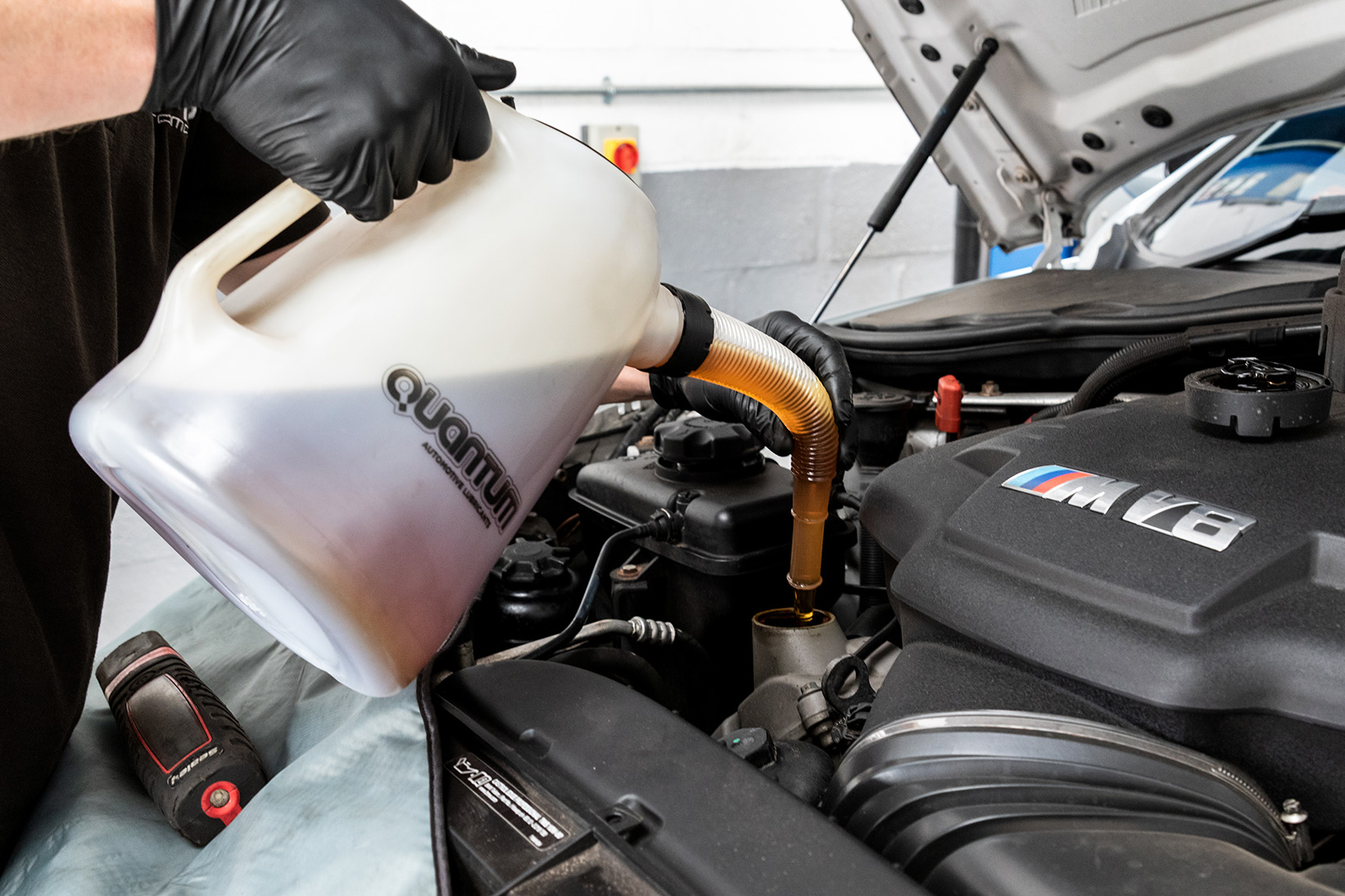 BMW E92 M3 being service by BMW Specialist Telford
